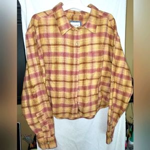 American Eagle plaid long sleeve shirt Size M